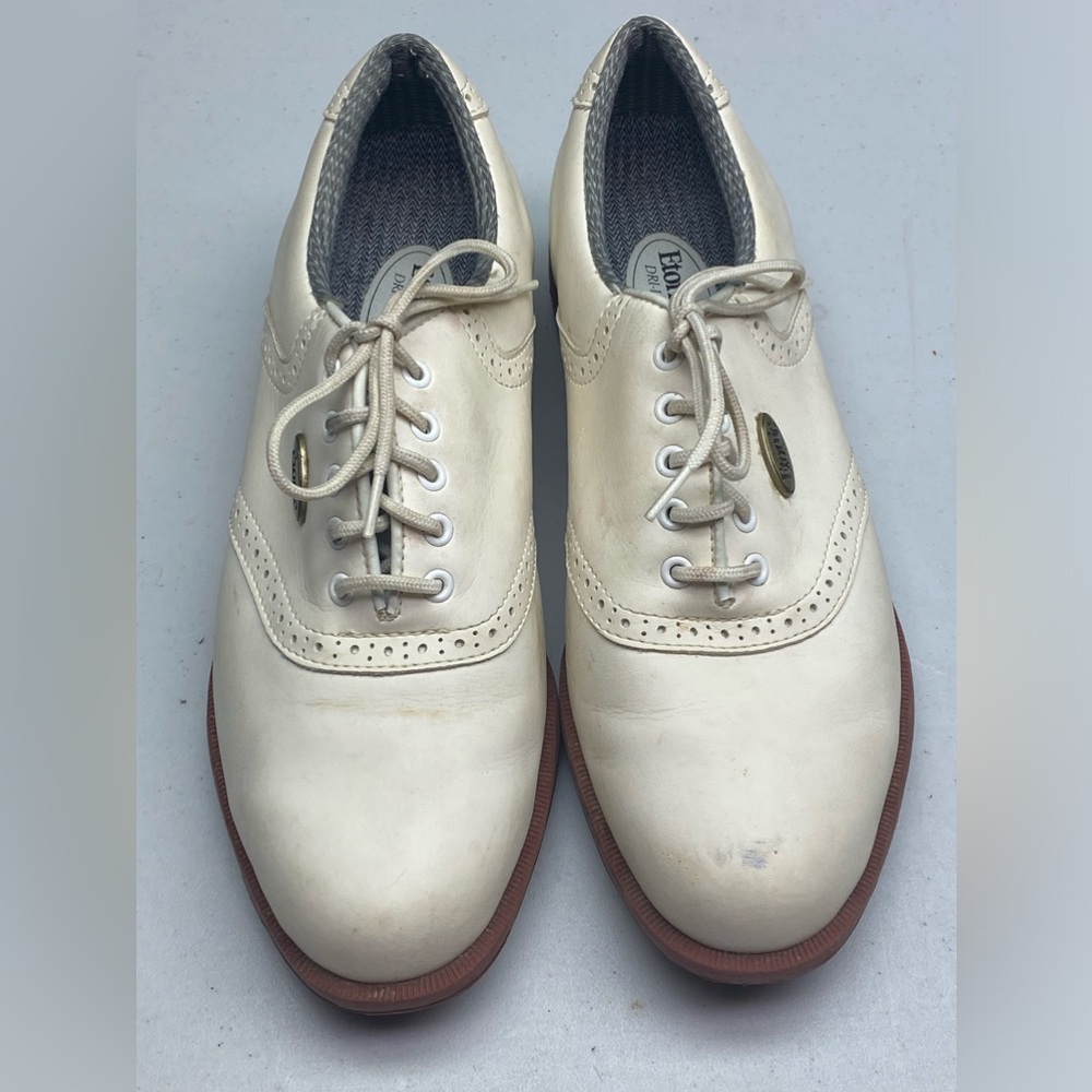 Etonic WHT Lace Up Golf Oxfords, 8.5 Winter Sale